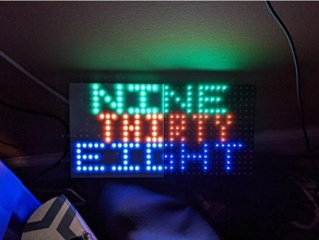 parametrisch LED Matrix Licht Diffusor Mauer Anschlüsse montieren Panel rgb 3d print model - Mito3D