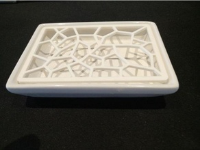 patterned holder legs soap dish 3d print model - Mito3D