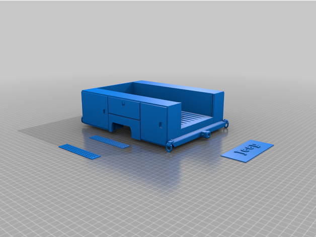 j truck cama axial scx10 todoterreno rc coche vehiculo tractor camión scx10ii 2 ii 3D print model - Mito3D