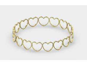 anillo corazones redimensionado pulsera collar venda regalo joyería joya amor enamorado san valentin día regalos 3d print model - Mito3D