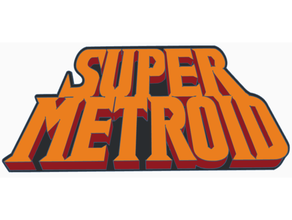 súper metroid logo hd metroid nintendo 3d print model - Mito3D