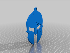 spartan helmet keychain 3d print model - Mito3D