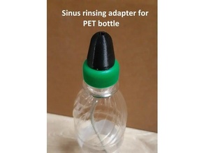 sinus rinse nasal irrigator adapter standard pet bottle pco 1881 cap covid coronavirus defend covid-19 covid19 3d print model - Mito3D