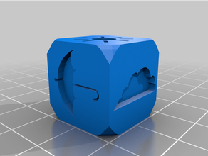 weather d6 customized 3d print model - Mito3D