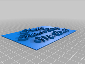 fathers day card customized 3d print model - Mito3D
