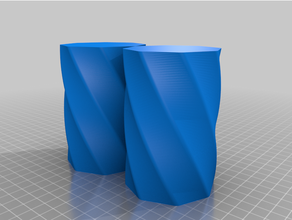 customized twisting containers customizer 3d print model - Mito3D
