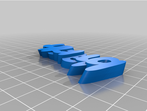 customized iamburny's v2 text - keyring keyfob 3d print model - Mito3D