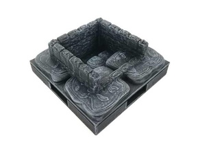 openforge dungeon stone stairs 28mm dnd mini miniature tiles dungeons dragons pathfinder rpg 3d print model - Mito3D