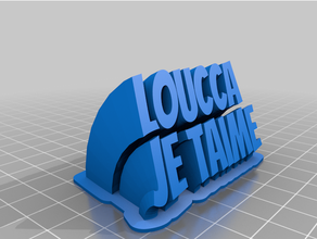 Loucca amour personnalisé 3d print model - Mito3D