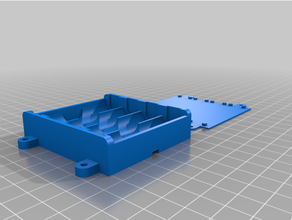 2170-4 battery box contacts customized 3d print model - Mito3D