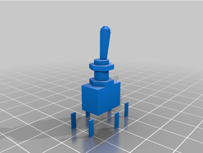 customized parametric toggle switch library 3d print model - Mito3D