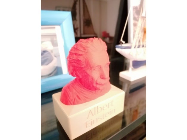 base busto Albert Einstein 3D print model - Mito3D