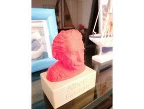 temel Busto Albert Einstein 3d print model - Mito3D