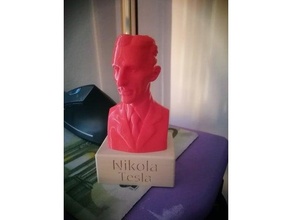 temel büst Nikola Tesla 3d print model - Mito3D
