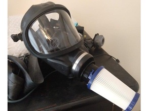 dirt devil f2 hepa filter 40mm nato adapter masks diy papr gasmask adaptor 3d print model - Mito3D