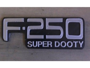 f-250 truck badge 3d print model - Mito3D