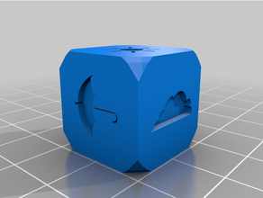 weather d6 customized 3d print model - Mito3D