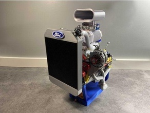 Ford düz kafa v8 14 radyatör add 3d print model - Mito3D
