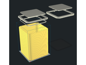 dalgalı yüzey çöp konteyner Kutusu tasarımcı Kulp destek şarkı ofis organizasyon kalem spiralleşmiş vazo mod sarmal baskı 3d print model - Mito3D