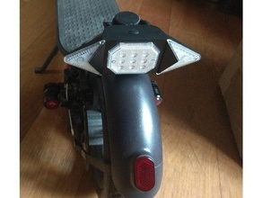 m365 indicador señales giro luces apoyo LED ligero scooter torneado xiaomi mijia 3d print model - Mito3D