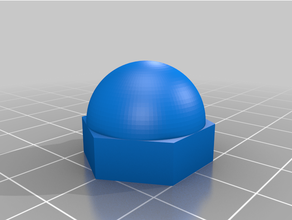 customized parametric nut cap 3d print model - Mito3D