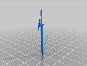 mhw long sword - ambertooth dnd mini miniature prop monster hunter 3d print model - Mito3D