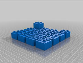 customized duplo compatible bricks - pick size 3d print model - Mito3D