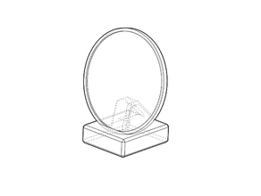 stilvoll Medaille Münze Anzeige Stand Halter Unterstützung Münzen Medaillon 3d print model - Mito3D