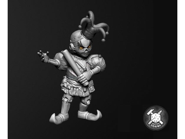 pidlwick ii costruire 28mm 32mm male bambini clown maledizione strahd diavolo dnd prigione fantasia gnomo arlecchini orrore macchina esploratore fantoccio robot gioco ruolo rpg tavolo 3D print model - Mito3D