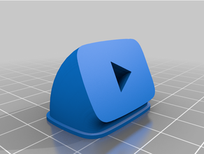 Youtube logotipo 3d 3d print model - Mito3D