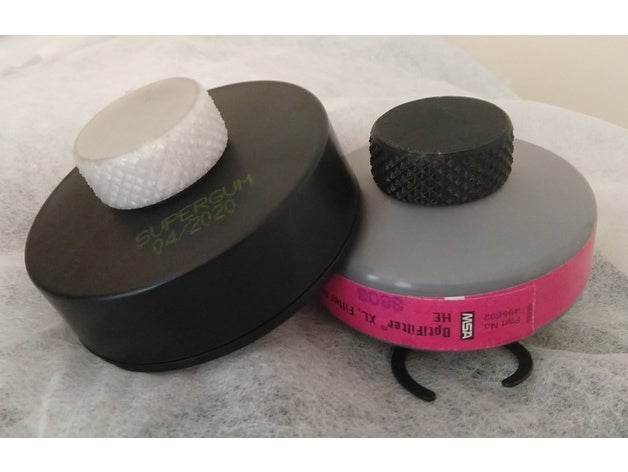 knurled filter cap 40mm nato rd40 air gasmask 3D print model - Mito3D
