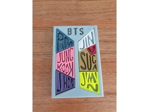 bts puzzle bangtan boys logo christmas gift hallyu jigsaw korea kpop pop stocking 3d print model - Mito3D