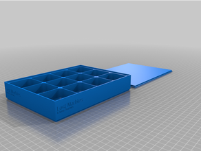 personalizado magnético tornillo bandeja caja Opcional tapa 3d print model - Mito3D