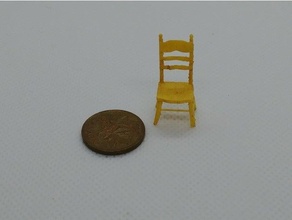 simple country chairs quarter scale 28mm 3d print model - Mito3D