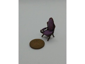 relaxed quarter scale chair 1 4 28mm 3d print model - Mito3D