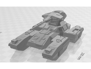 halo ground command scorpion mbt tank tabletop gaming 3d print model - Mito3D