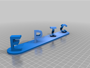 epico passaggio ambigramma personalizzato 3d print model - Mito3D