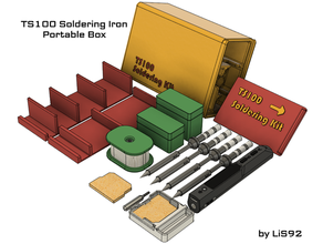 ts100 solder portable box case mini small parts storage soldering iron wire holder 100 3d print model - Mito3D