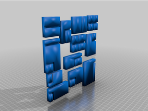 Facile puzzle 3d print model - Mito3D
