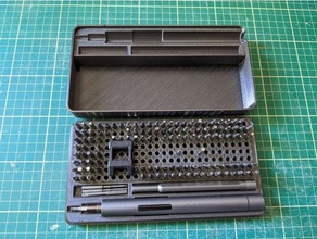 xiaomi wowstick & mijia case bit holder holds 200 bits 3d print model - Mito3D