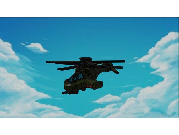 espartano vtol genérico ciencia fi helicóptero 6mm juego guerra 3D print model - Mito3D