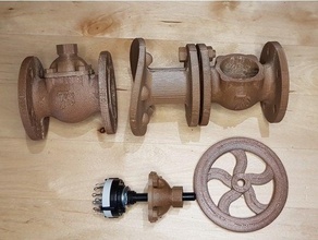 valves steampunk plumbing dieselpunk pipes prop tubes valve 3d print model - Mito3D