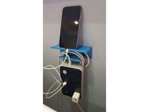 extension cord holder phone shelf 3d print model - Mito3D