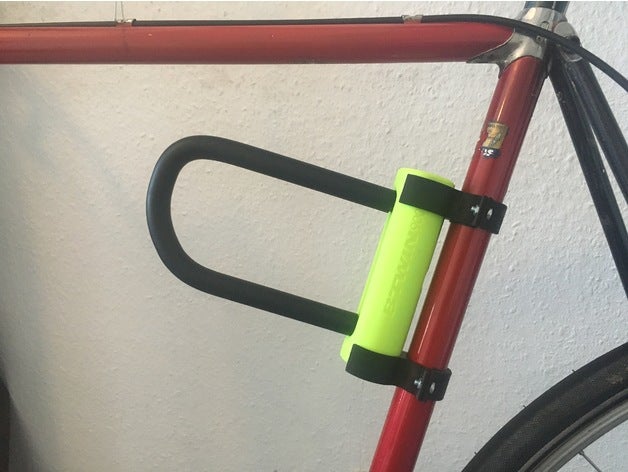 snap-in bike lock holder btwin 3D print model - Mito3D