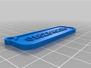 customized key tag 3d print model - Mito3D