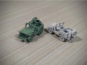 jeep wwii easy print 3d print model - Mito3D