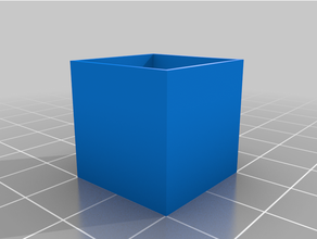 customized topless calibration hollow cube 3d print model - Mito3D