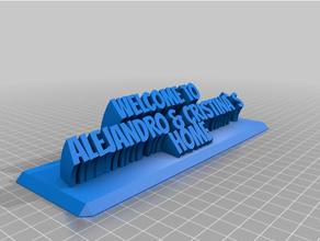 Alejandro Bienvenue personnalisé 3d print model - Mito3D