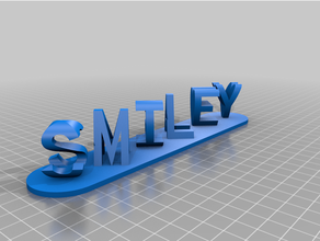 smiley customized 3d print model - Mito3D