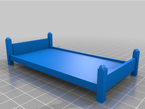 Sylvanian básico cama 3d print model - Mito3D